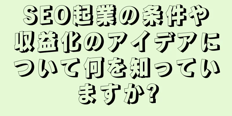 SEO起業の条件や収益化のアイデアについて何を知っていますか?