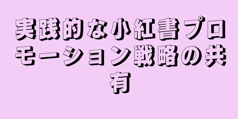 実践的な小紅書プロモーション戦略の共有
