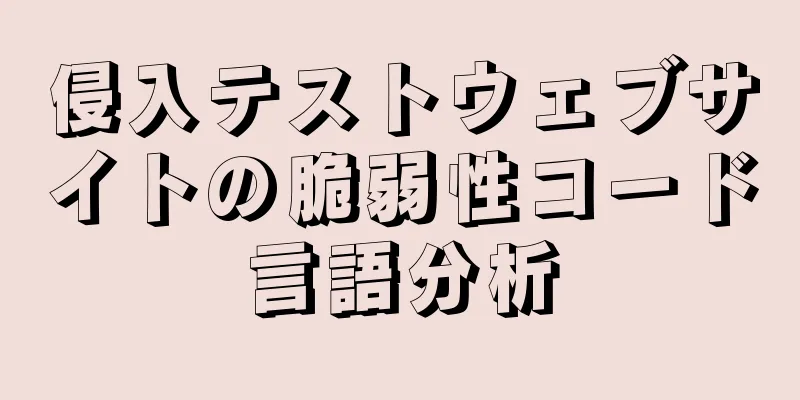 侵入テストウェブサイトの脆弱性コード言語分析