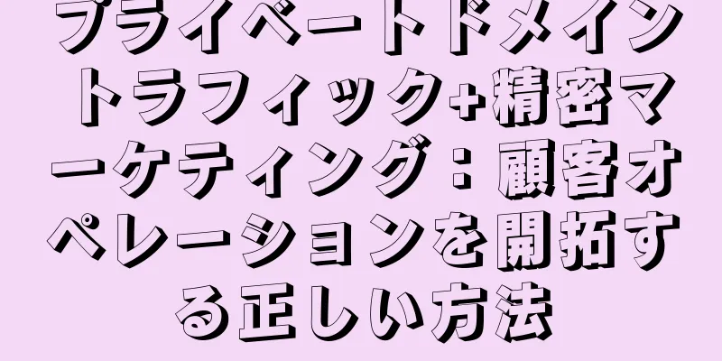 プライベートドメイントラフィック+精密マーケティング：顧客オペレーションを開拓する正しい方法
