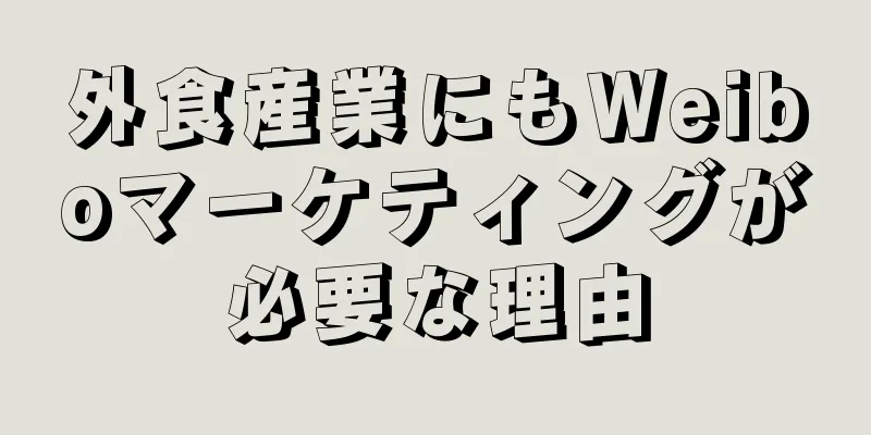 外食産業にもWeiboマーケティングが必要な理由