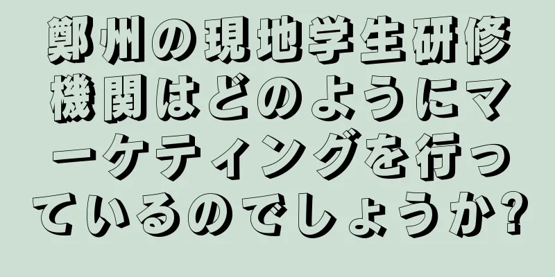 鄭州の現地学生研修機関はどのようにマーケティングを行っているのでしょうか?