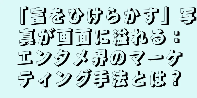 「富をひけらかす」写真が画面に溢れる：エンタメ界のマーケティング手法とは？