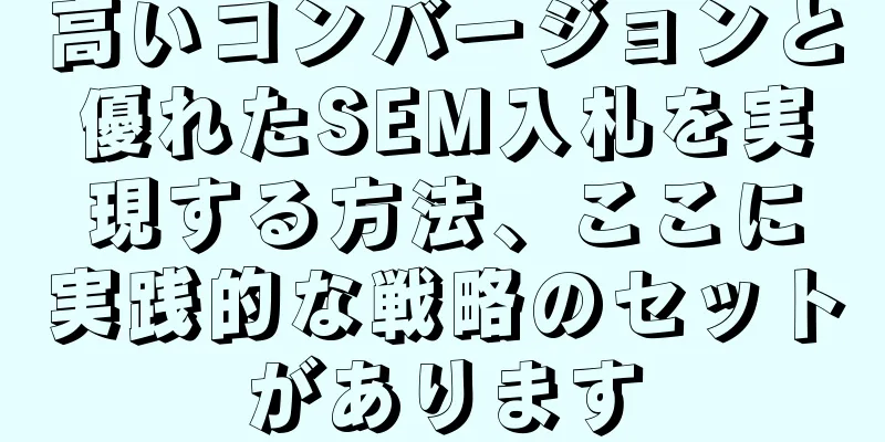 高いコンバージョンと優れたSEM入札を実現する方法、ここに実践的な戦略のセットがあります