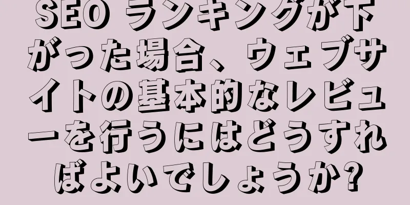 SEO ランキングが下がった場合、ウェブサイトの基本的なレビューを行うにはどうすればよいでしょうか?