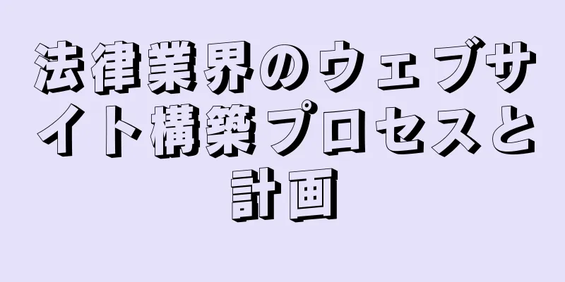 法律業界のウェブサイト構築プロセスと計画