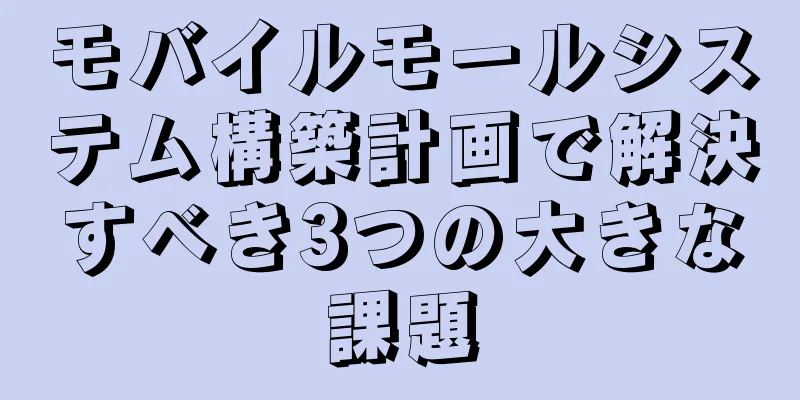 モバイルモールシステム構築計画で解決すべき3つの大きな課題