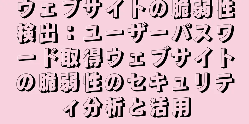 ウェブサイトの脆弱性検出：ユーザーパスワード取得ウェブサイトの脆弱性のセキュリティ分析と活用
