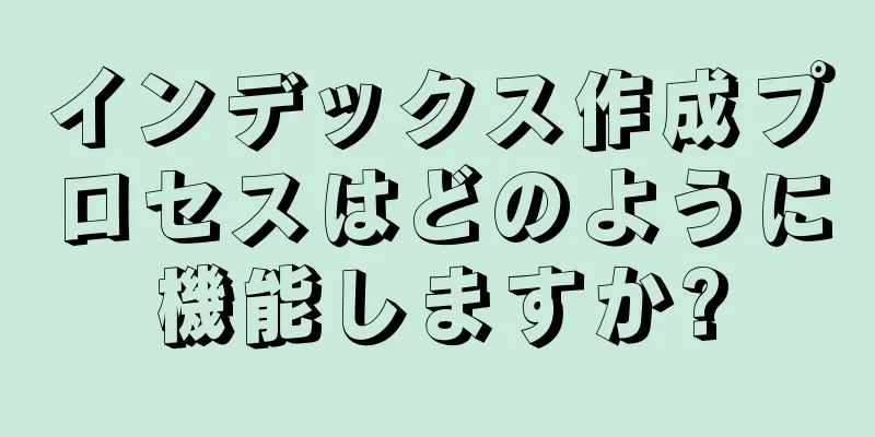 インデックス作成プロセスはどのように機能しますか?