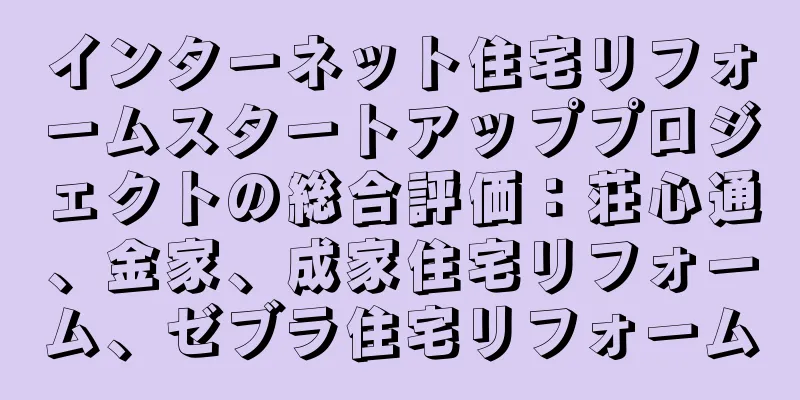 インターネット住宅リフォームスタートアッププロジェクトの総合評価：荘心通、金家、成家住宅リフォーム、ゼブラ住宅リフォーム