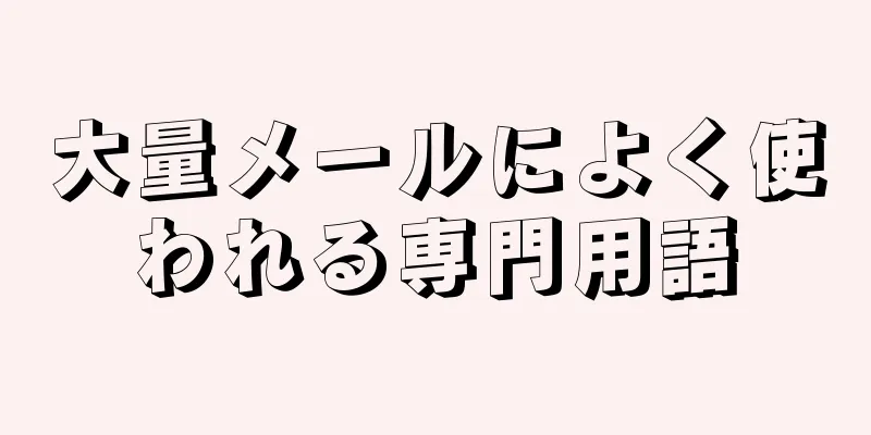 大量メールによく使われる専門用語