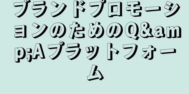 ブランドプロモーションのためのQ&Aプラットフォーム