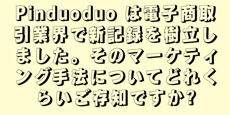 Pinduoduo は電子商取引業界で新記録を樹立しました。そのマーケティング手法についてどれくらいご存知ですか?