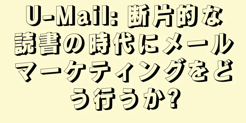 U-Mail: 断片的な読書の時代にメールマーケティングをどう行うか?