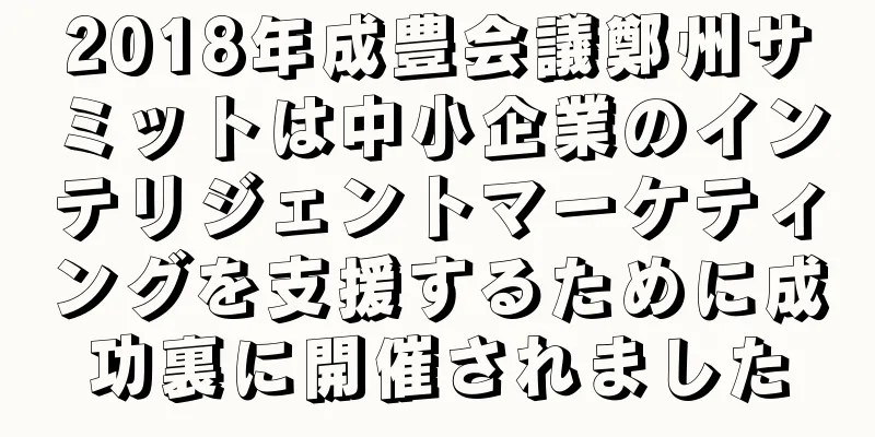 2018年成豊会議鄭州サミットは中小企業のインテリジェントマーケティングを支援するために成功裏に開催されました