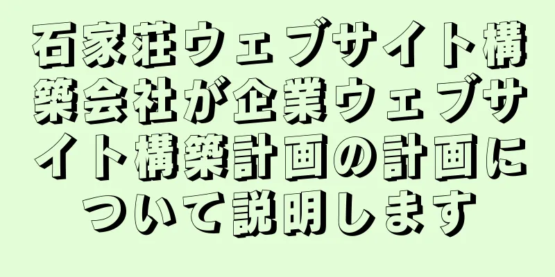 石家荘ウェブサイト構築会社が企業ウェブサイト構築計画の計画について説明します