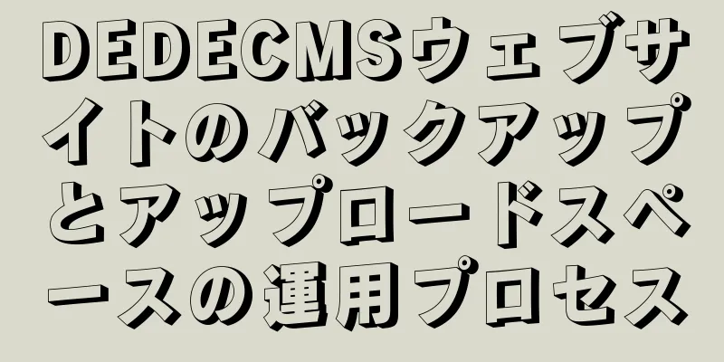 DEDECMSウェブサイトのバックアップとアップロードスペースの運用プロセス