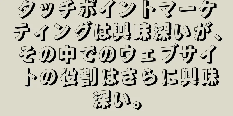 タッチポイントマーケティングは興味深いが、その中でのウェブサイトの役割はさらに興味深い。