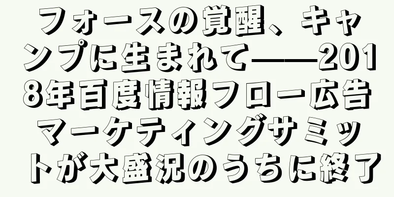 フォースの覚醒、キャンプに生まれて——2018年百度情報フロー広告マーケティングサミットが大盛況のうちに終了