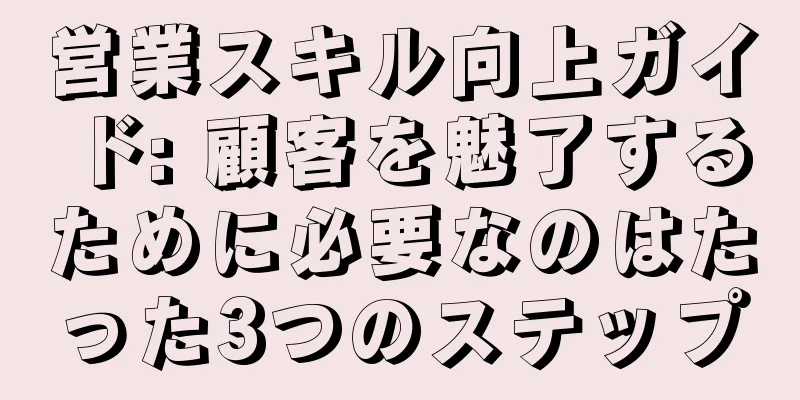 営業スキル向上ガイド: 顧客を魅了するために必要なのはたった3つのステップ