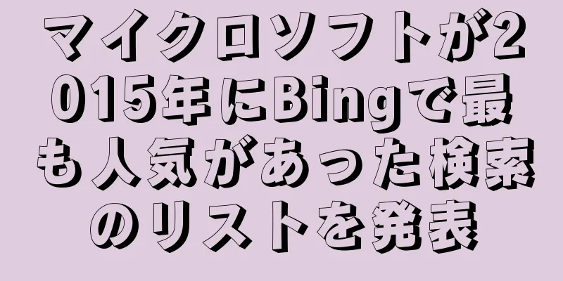 マイクロソフトが2015年にBingで最も人気があった検索のリストを発表