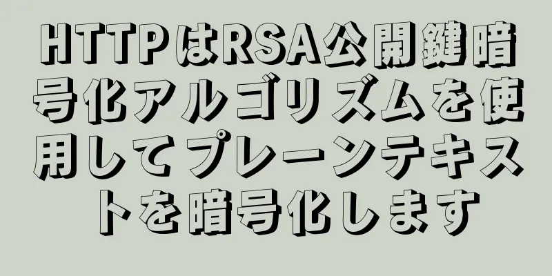 HTTPはRSA公開鍵暗号化アルゴリズムを使用してプレーンテキストを暗号化します