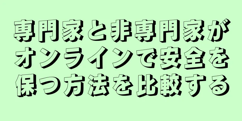 専門家と非専門家がオンラインで安全を保つ方法を比較する