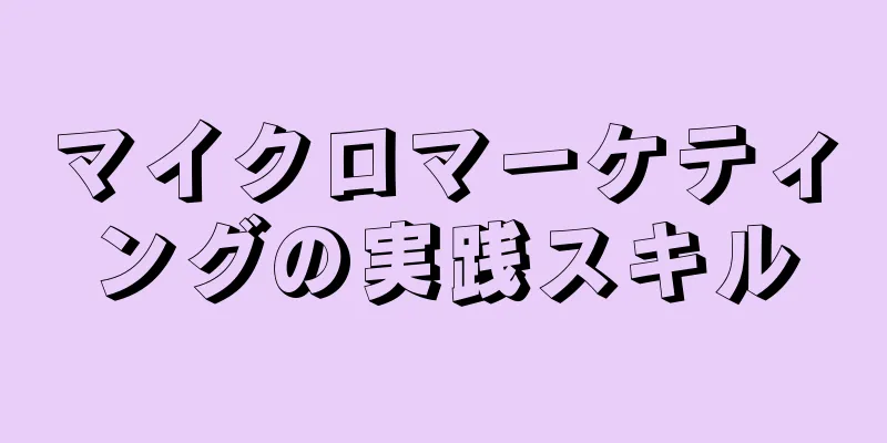 マイクロマーケティングの実践スキル
