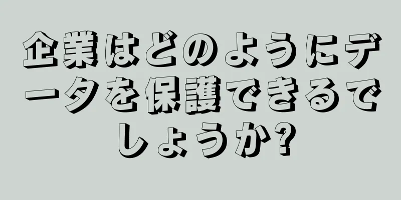 企業はどのようにデータを保護できるでしょうか?