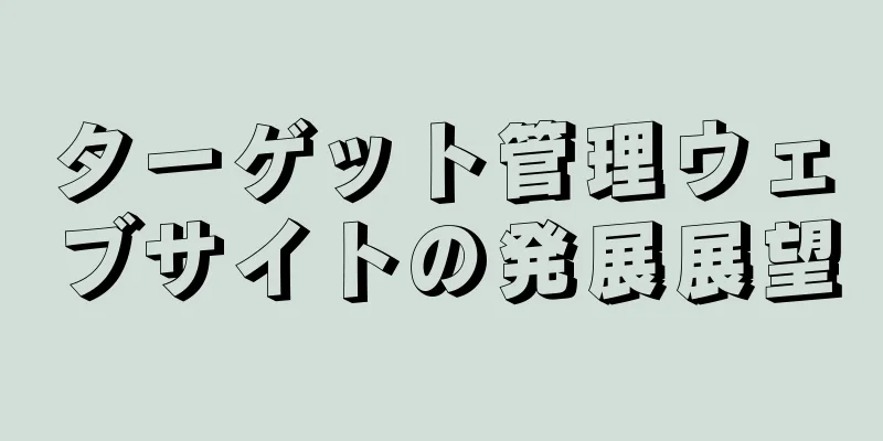 ターゲット管理ウェブサイトの発展展望