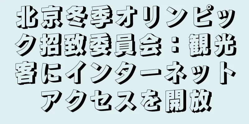 北京冬季オリンピック招致委員会：観光客にインターネットアクセスを開放