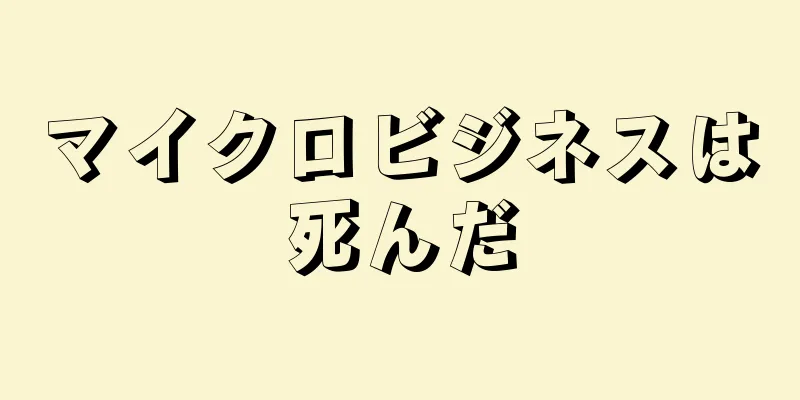 マイクロビジネスは死んだ