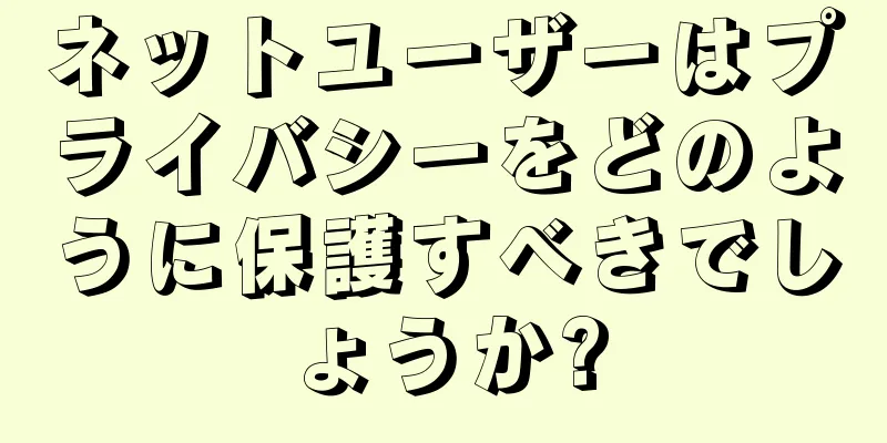 ネットユーザーはプライバシーをどのように保護すべきでしょうか?