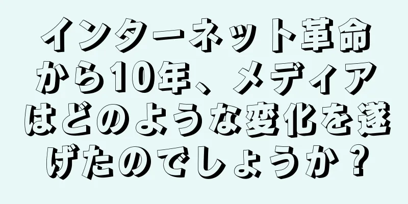 インターネット革命から10年、メディアはどのような変化を遂げたのでしょうか？