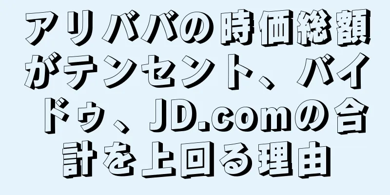 アリババの時価総額がテンセント、バイドゥ、JD.comの合計を上回る理由