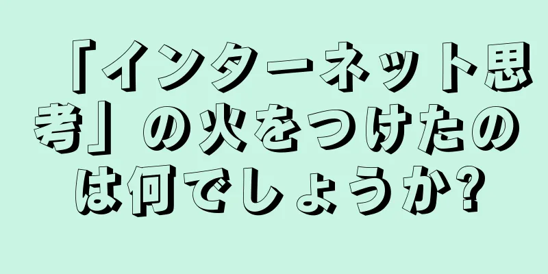 「インターネット思考」の火をつけたのは何でしょうか?