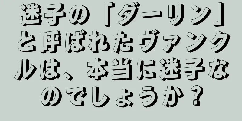 迷子の「ダーリン」と呼ばれたヴァンクルは、本当に迷子なのでしょうか？