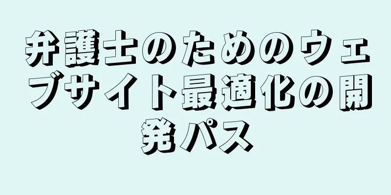 弁護士のためのウェブサイト最適化の開発パス