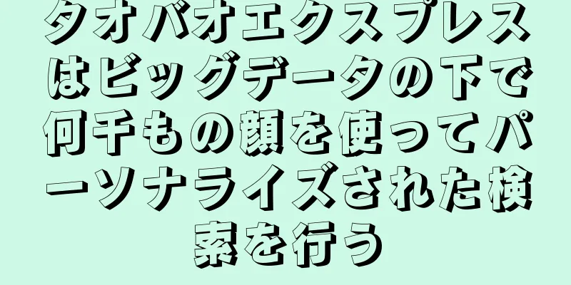 タオバオエクスプレスはビッグデータの下で何千もの顔を使ってパーソナライズされた検索を行う