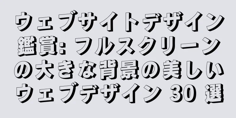 ウェブサイトデザイン鑑賞: フルスクリーンの大きな背景の美しいウェブデザイン 30 選