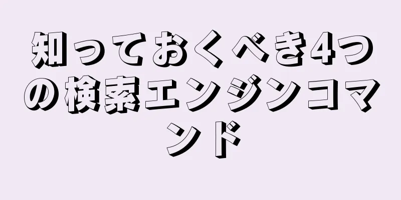 知っておくべき4つの検索エンジンコマンド