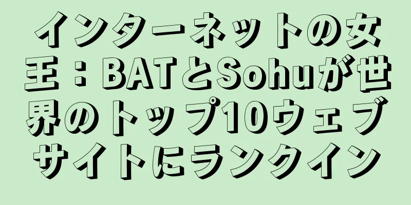 インターネットの女王：BATとSohuが世界のトップ10ウェブサイトにランクイン