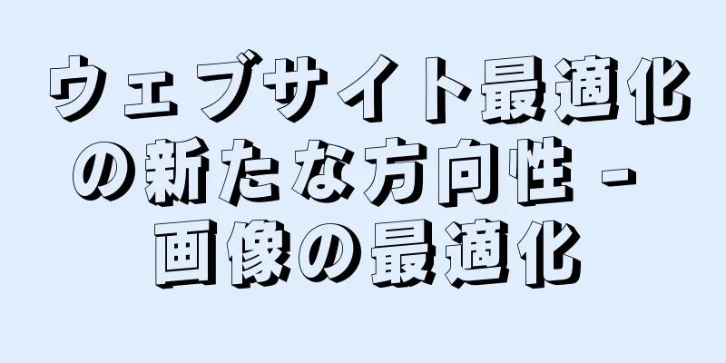 ウェブサイト最適化の新たな方向性 - 画像の最適化
