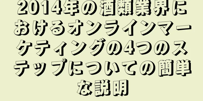 2014年の酒類業界におけるオンラインマーケティングの4つのステップについての簡単な説明