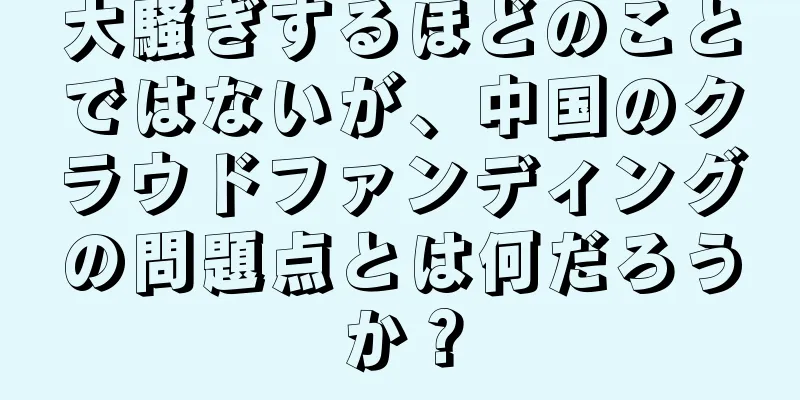 大騒ぎするほどのことではないが、中国のクラウドファンディングの問題点とは何だろうか？