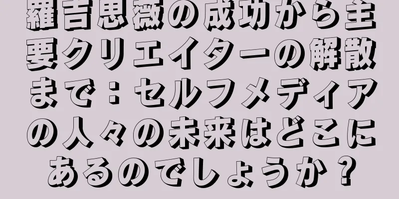 羅吉思薇の成功から主要クリエイターの解散まで：セルフメディアの人々の未来はどこにあるのでしょうか？