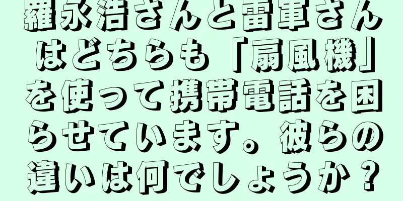 羅永浩さんと雷軍さんはどちらも「扇風機」を使って携帯電話を困らせています。彼らの違いは何でしょうか？