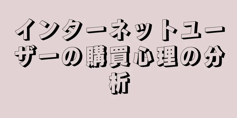 インターネットユーザーの購買心理の分析