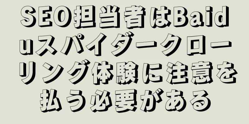 SEO担当者はBaiduスパイダークローリング体験に注意を払う必要がある
