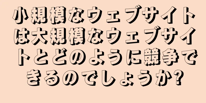 小規模なウェブサイトは大規模なウェブサイトとどのように競争できるのでしょうか?